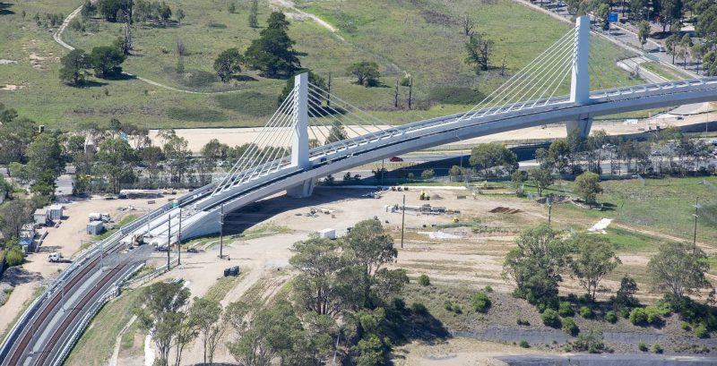 Salini Impregilo Sydney Metro_cable stayed bridge_aerial_04 approved